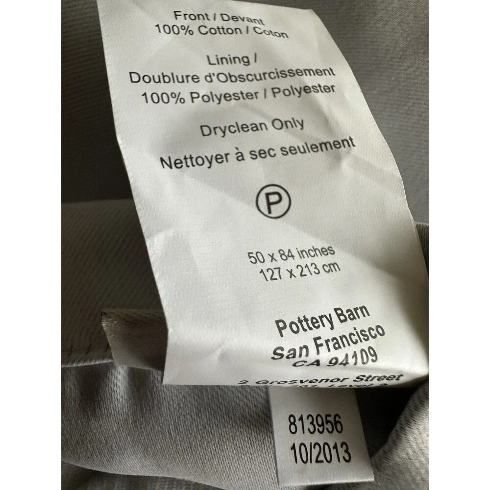 Pottery Barn Morgan Rideau Drape (2) 50